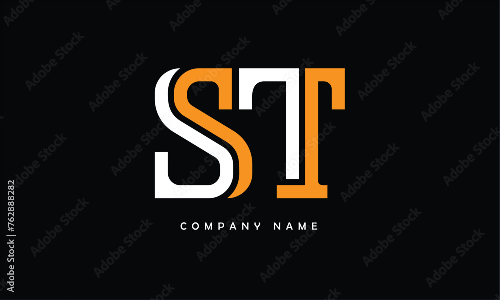 ST, TS, S, T Abstract Letters Logo Monogram ST, TS, S, T Abstract Letters Logo Monogram