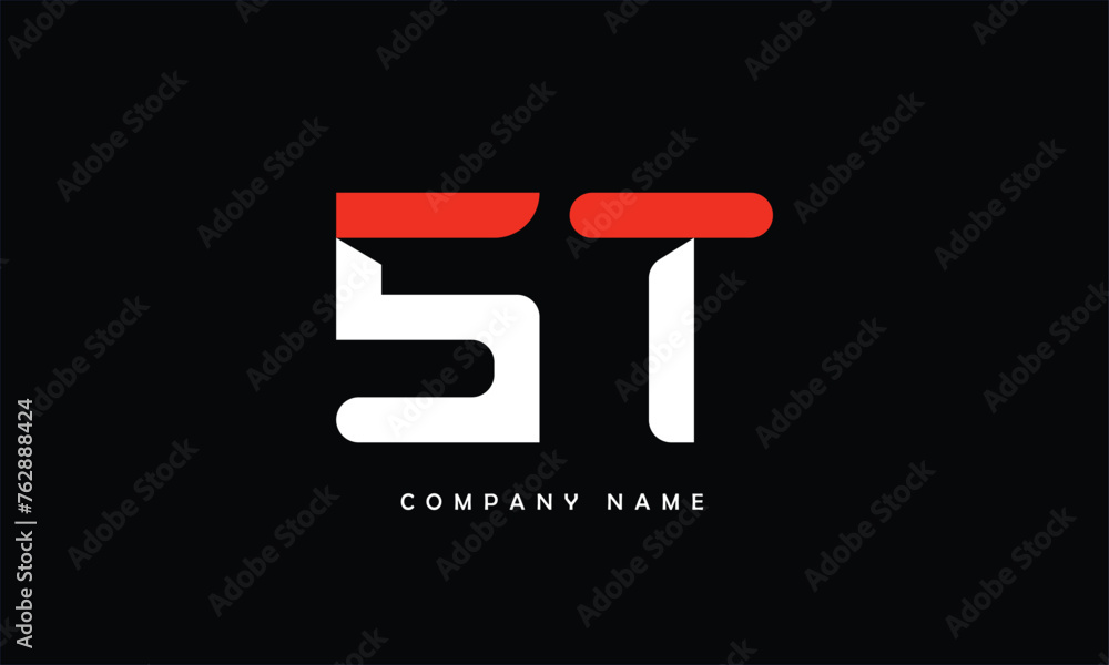 ST, TS, S, T Abstract Letters Logo Monogram ST, TS, S, T Abstract Letters Logo Monogram