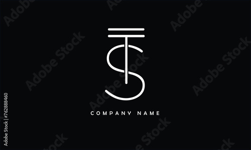ST, TS, S, T Abstract Letters Logo Monogram