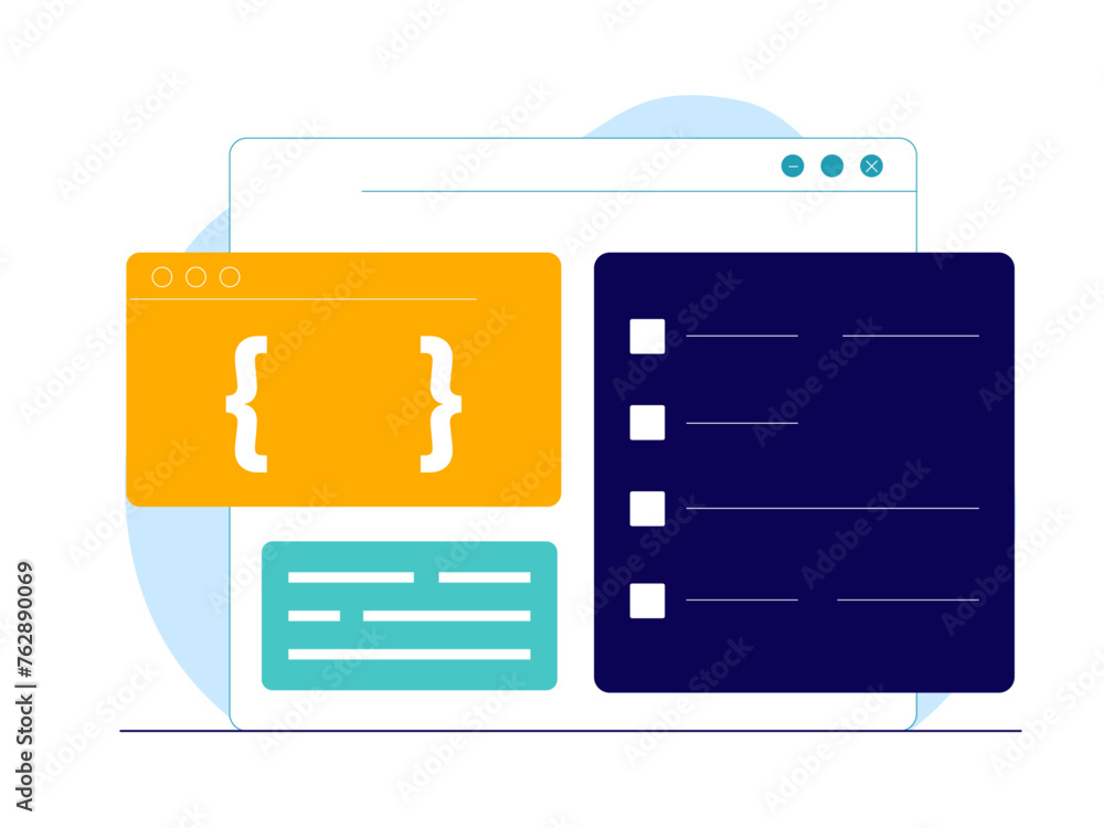 Web development vector illustration Web development vector illustration