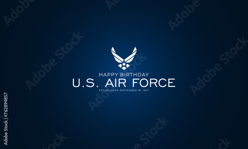 US Air Force Birthday September 18th Background Vector Illustration