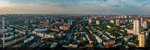Urban Panorama of Izyum City: A Balance of Infrastructure and Nature
