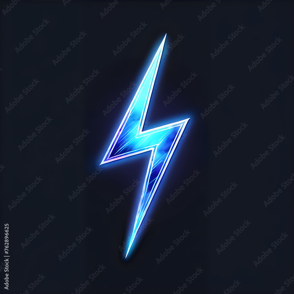 Electric Blue: Neon Lightning Icons(Generative AI) Electric Blue: Neon Lightning Icons(Generative AI)