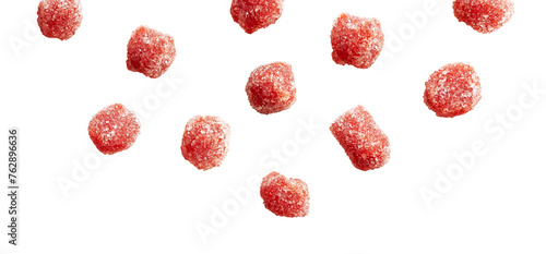 Scattered Strawberry Gummy Drops