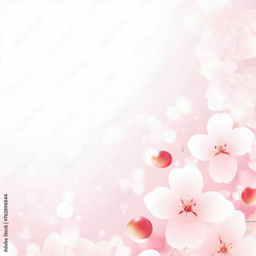 Cherry greeting card background