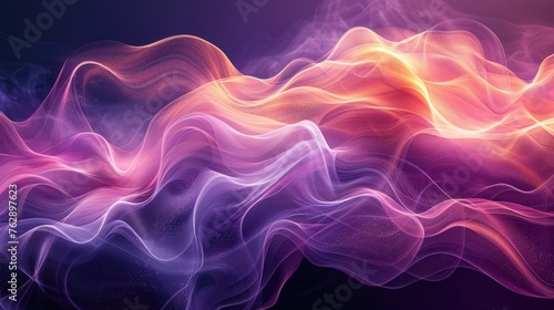 Flowing Nature: Abstract Organic Lines for Panoramic Wallpaper Background