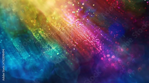 Dusted Holographic Abstract Multicolored Backgound Photo Overlay Screen Mode for Vintage Retro Looking Rainbow Light Leaks Prism Colors Trend Design Creative Defocused Effect Blurred G : Generative AI