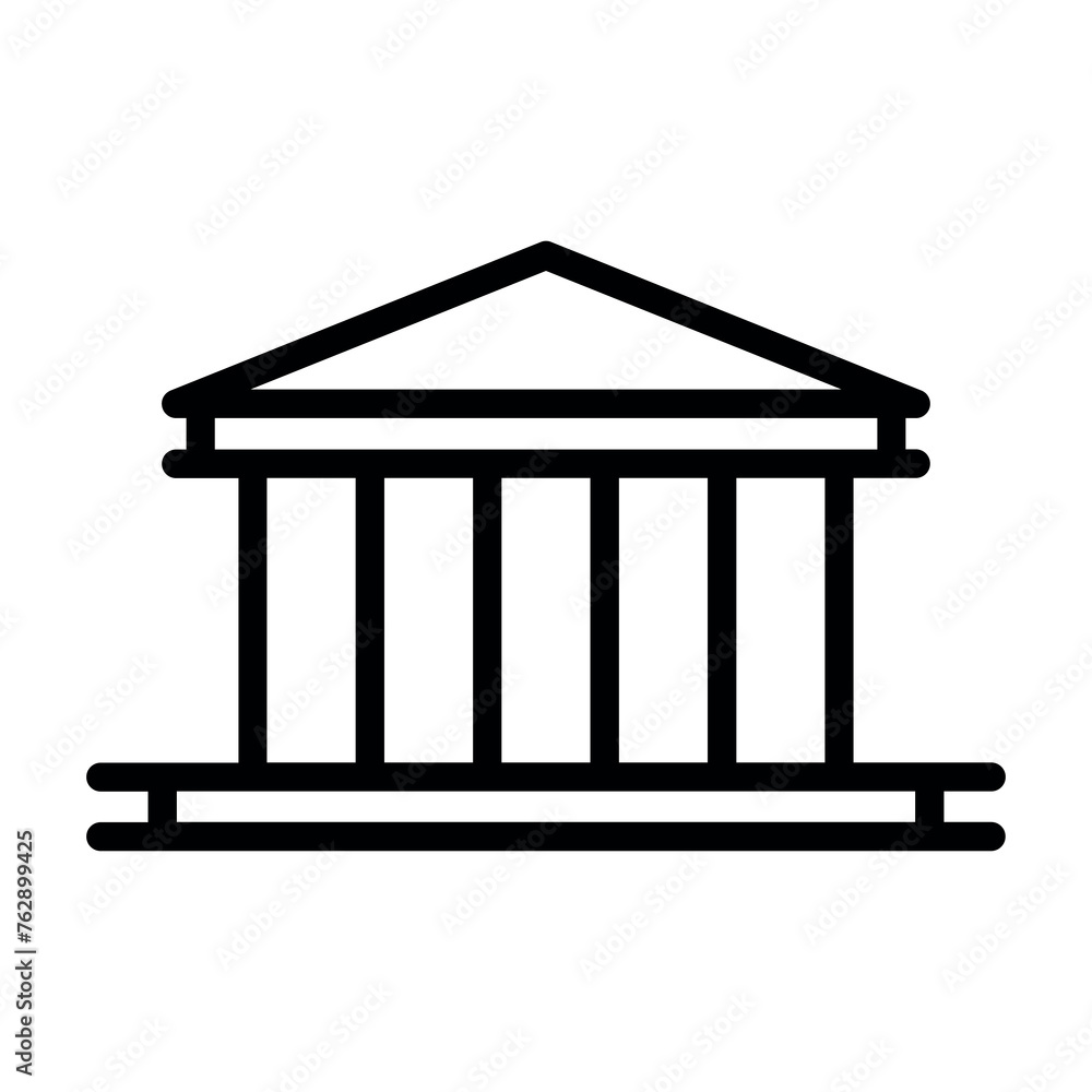 black vector bank icon on white background black vector bank icon on white background