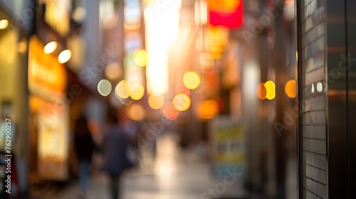 blurred background street in the city : Generative AI © Generative AI