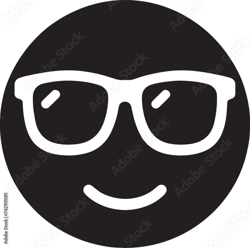 Cool Confidence: Sunglasses Emoji Vector