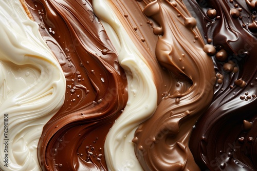 Mocha chocolate wave, rich and creamy gradient, sensory delight