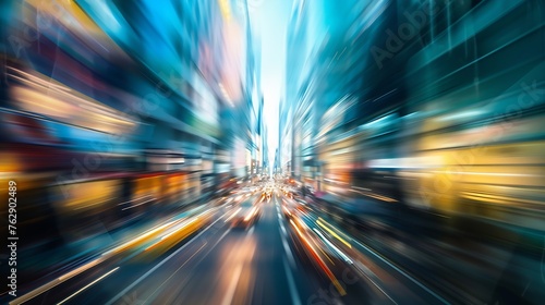 Abstract Motion Blur City : Generative AI