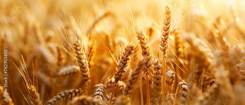 Golden wheat field, ready for harvest, symbol of abundance