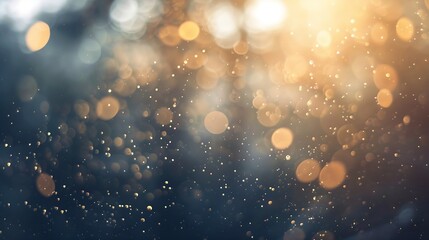 abstract photo of light burst among trees and glitter bokeh image is blurred : Generative AI