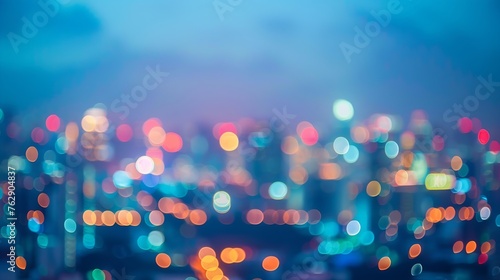 City at night  blur photoBokeh background : Generative AI photo