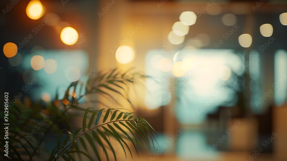 atmosphere around office blur background with bokeh : Generative AI