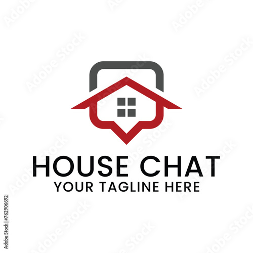 home chat logo with a unique and modern concept