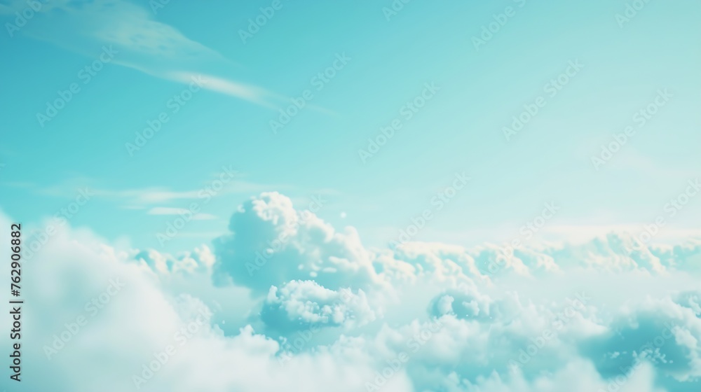 blurred peaceful natural blue sky clouds landscape background : Generative AI blurred peaceful natural blue sky clouds landscape background : Generative AI