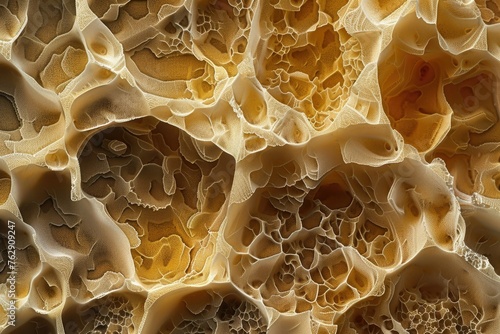The texture of sand at a microscopic level, revealing individual grains,