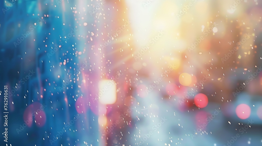 Abstract background of city street in bokeh : Generative AI Abstract background of city street in bokeh : Generative AI