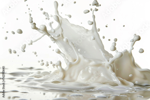 milk splash isolated background.