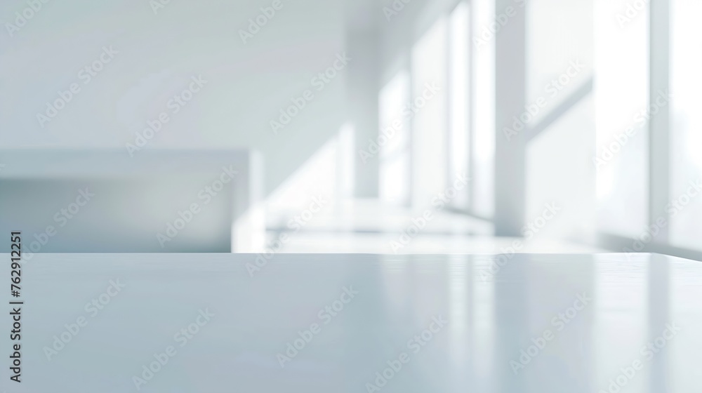 Fototapeta premium Bright and clean office environment abstract background : Generative AI