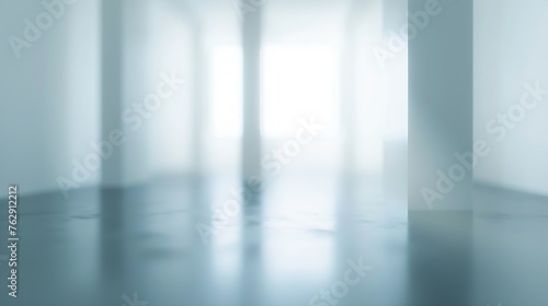 Abstract Blur white room for background : Generative AI