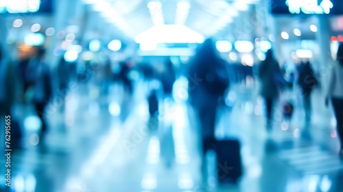 blurred people at the airport : Generative AI