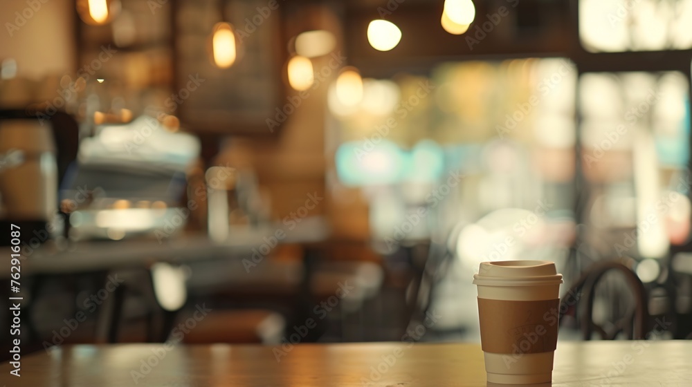 Coffee Shop Blurred background : Generative AI