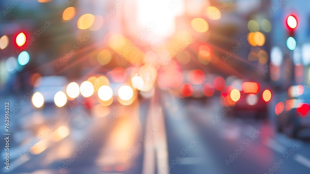 street urban blurred background : Generative AI street urban blurred background : Generative AI
