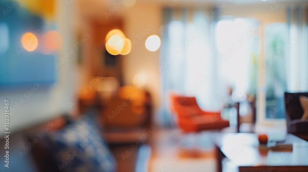 Abstract Blur living room background : Generative AI Abstract Blur living room background : Generative AI