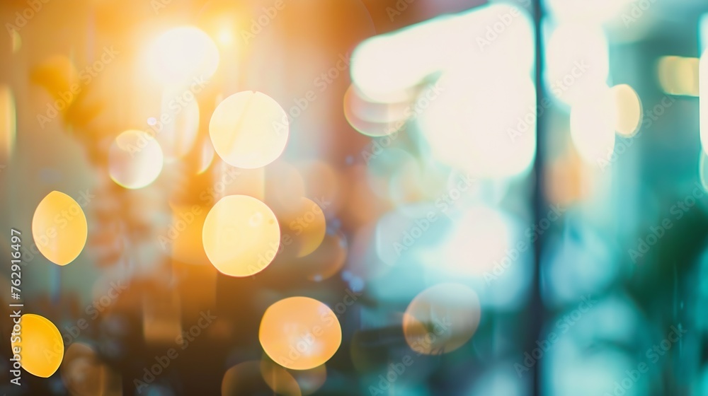 Fototapeta premium atmosphere around office blur background with bokeh : Generative AI