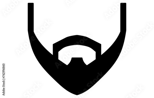 Hipster mustache icon, men mustache face decoration graphic element