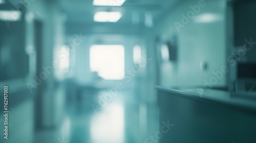 Blurred background of a hospital room medical purpose   Generative AI