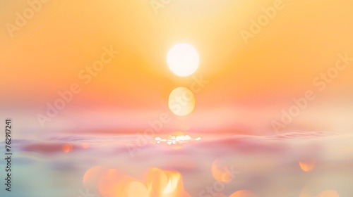 Summer holiday concept Abstract blur beach sunset texture background : Generative AI © Generative AI