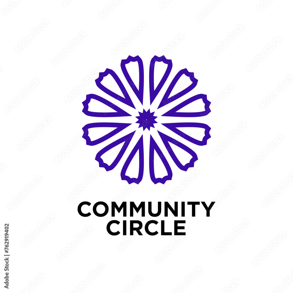 Community Circle Element Vector Logo Design