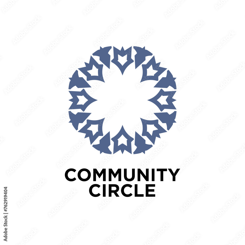 Community Circle Element Vector Logo Design Community Circle Element Vector Logo Design