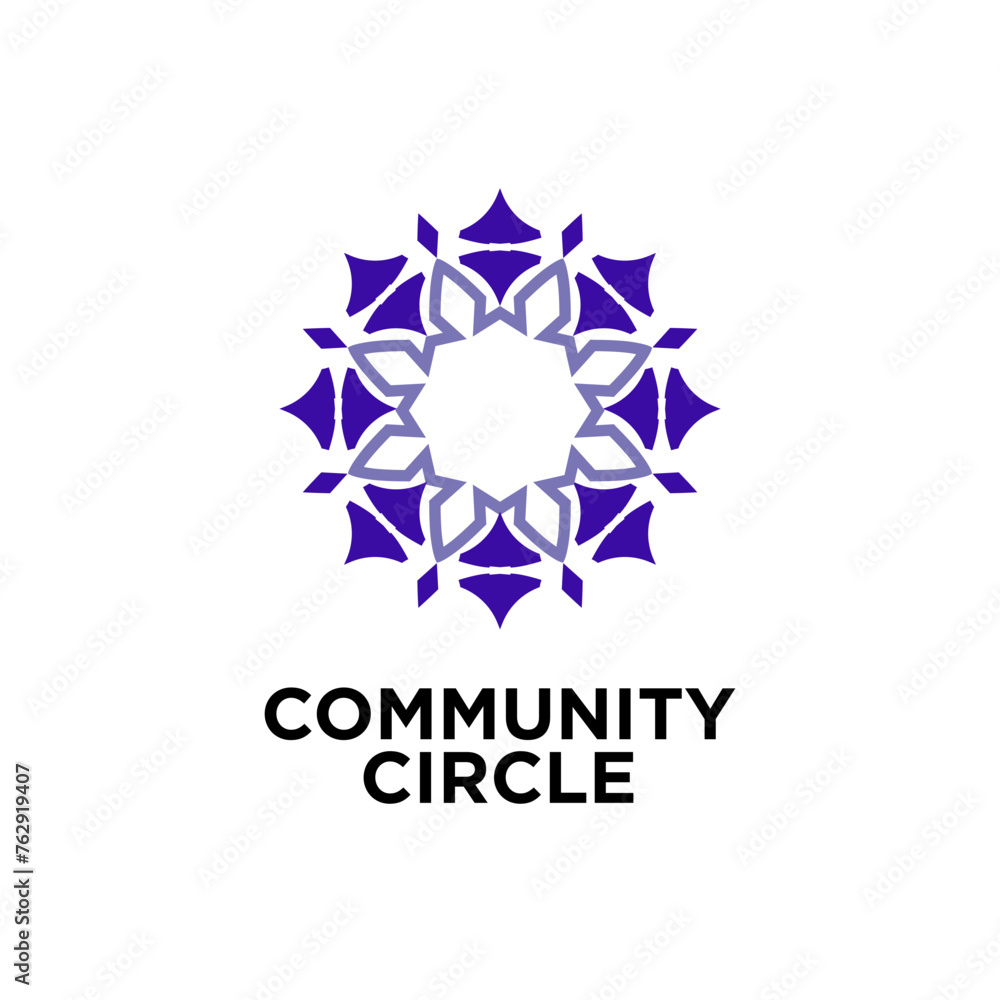 Community Circle Element Vector Logo Design
