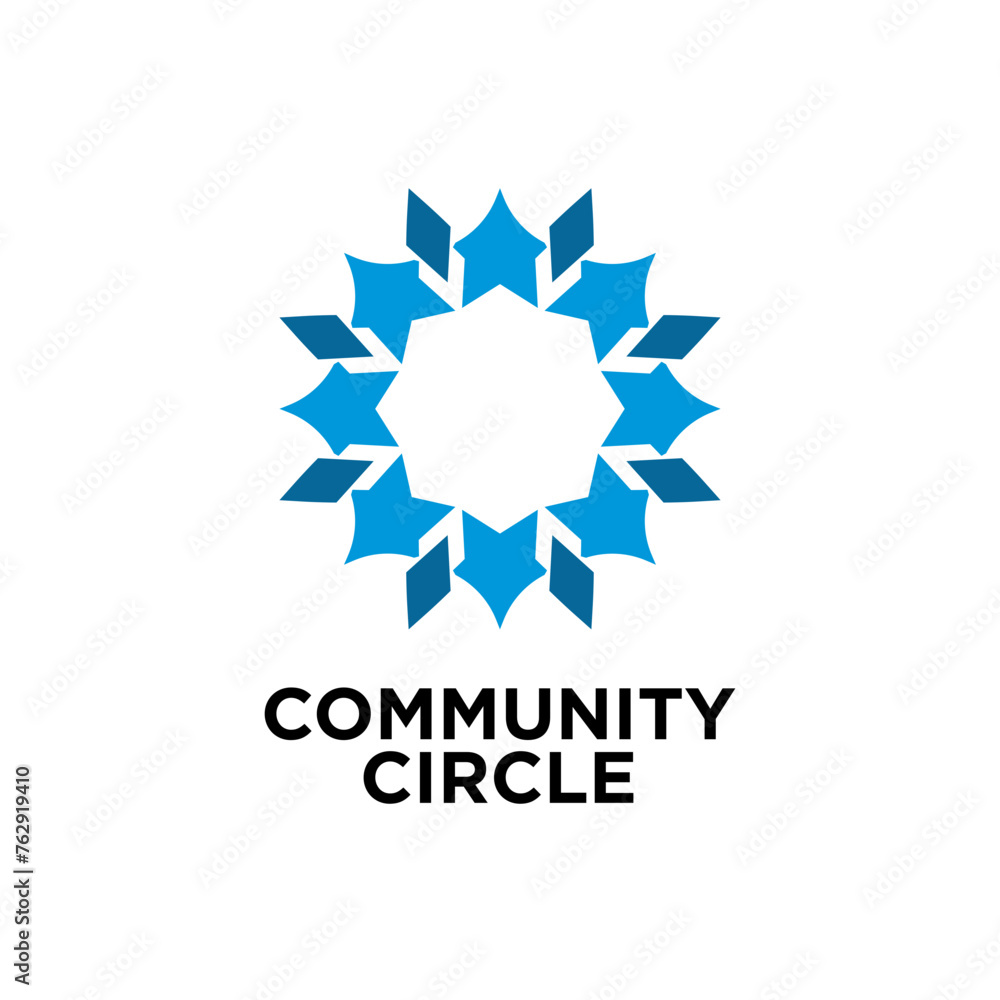 Fototapeta premium Community Circle Element Vector Logo Design