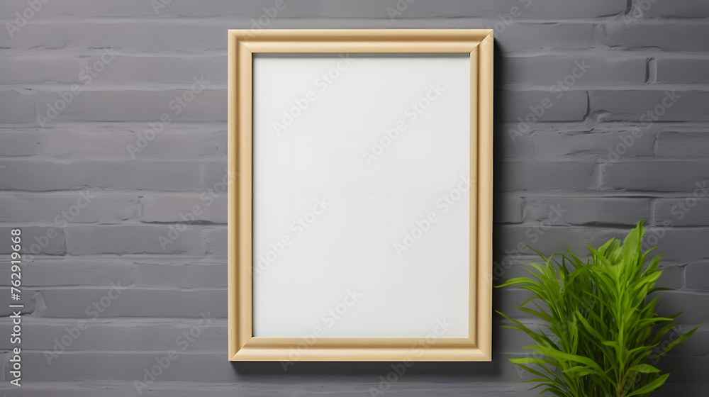 Fototapeta premium Mockup poster frame close up