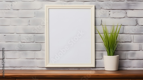 Poster frame mock-up in home interior background with commode and decor in living room © master graphics 