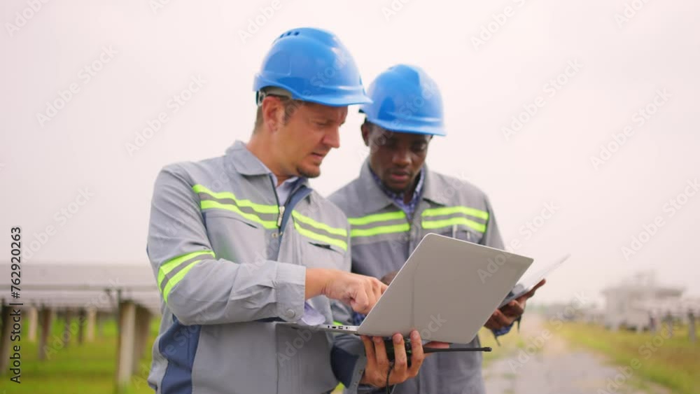 Professional engineer work to maintenance of photovoltaic panel system. Professional engineer work to maintenance of photovoltaic panel system.