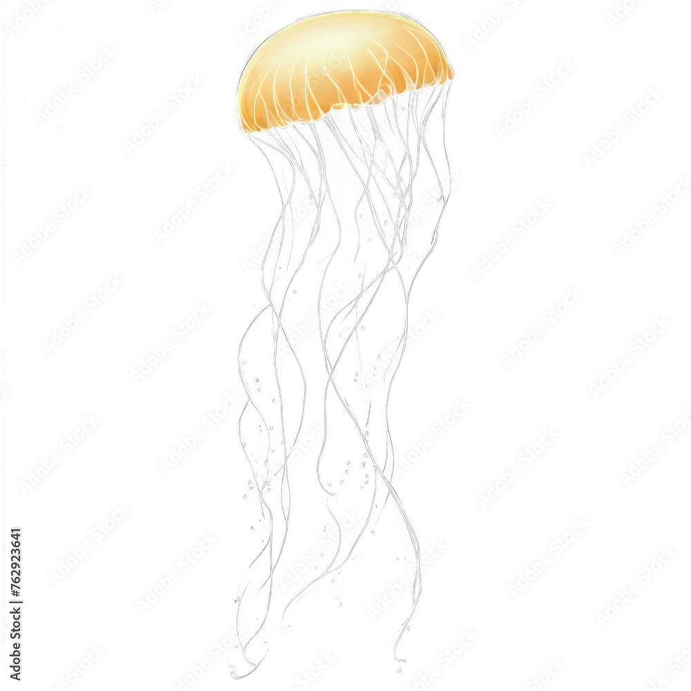 Fototapeta premium jellyfish in the water transparent background