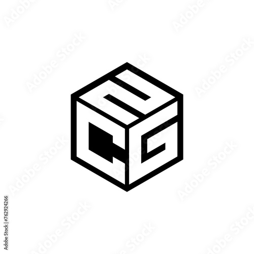 CGN letter logo design in illustration. Vector logo, calligraphy designs for logo, Poster, Invitation, etc.
