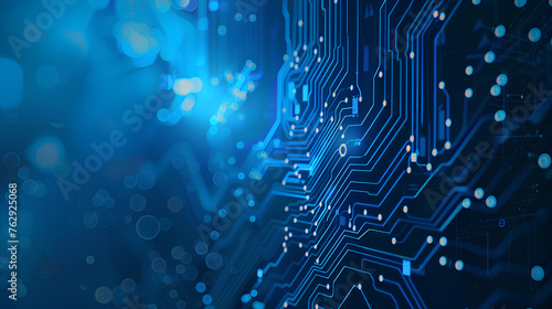 A blue computer screen with a bright light shining through it. The light is coming from the right side of the screen