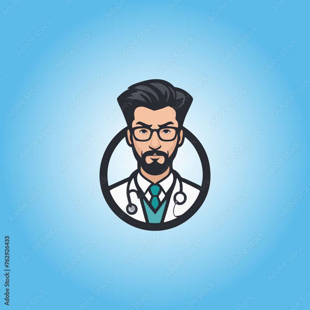 logo doctor icon character vector logo doctor icon character vector