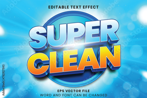 Super clean 3d editable vector text effect. Laundry text style