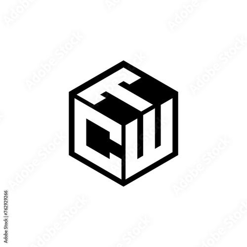 CWT letter logo design in illustration. Vector logo, calligraphy designs for logo, Poster, Invitation, etc. photo