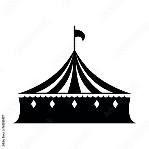 black vector circus icon on white background