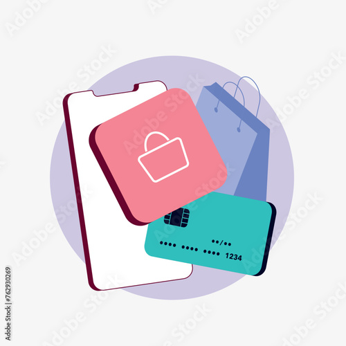 BNPL concept with payment flexibility, deferred plans, and installment options. Visualize buy now pay later graphics icon for seamless m-commerce shopping finance